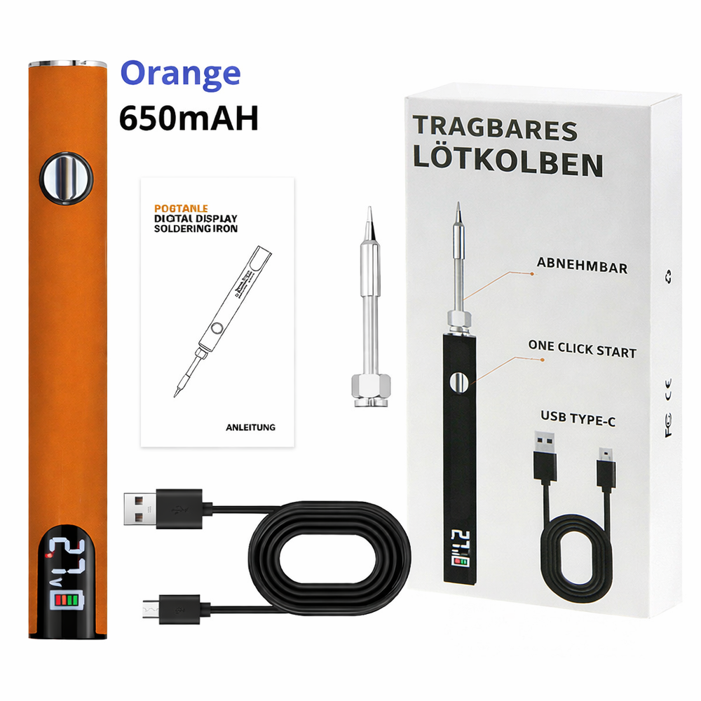 USB Digital Soldering Iron with LCD Display - Adjustable Temperature & Fast Heating