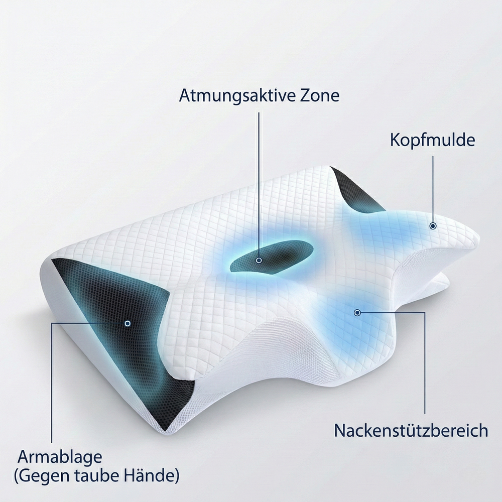 Optimized Product Title: "Nackenstützkissen für Erholsamen Schlaf – Ergonomisches Kissen gegen Nackenschmerzen, Ideal für Rücken- und Seitenschläfer" 

This title includes relevant keywords while clearly conveying the product's benefits and target audienc