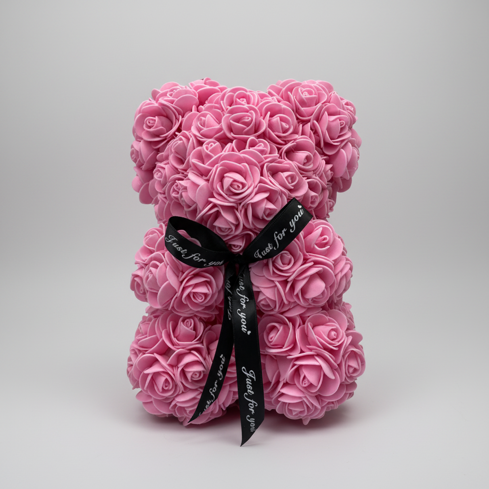 Rose Bear Mothers Day Gift Artificial Flower Teddy Decoration
