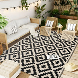 Reversible Outdoor Rug – Non-Slip, UV-Resistant Polypropylene & Geometric Design