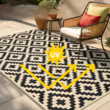Reversible Outdoor Rug – Non-Slip, UV-Resistant Polypropylene & Geometric Design