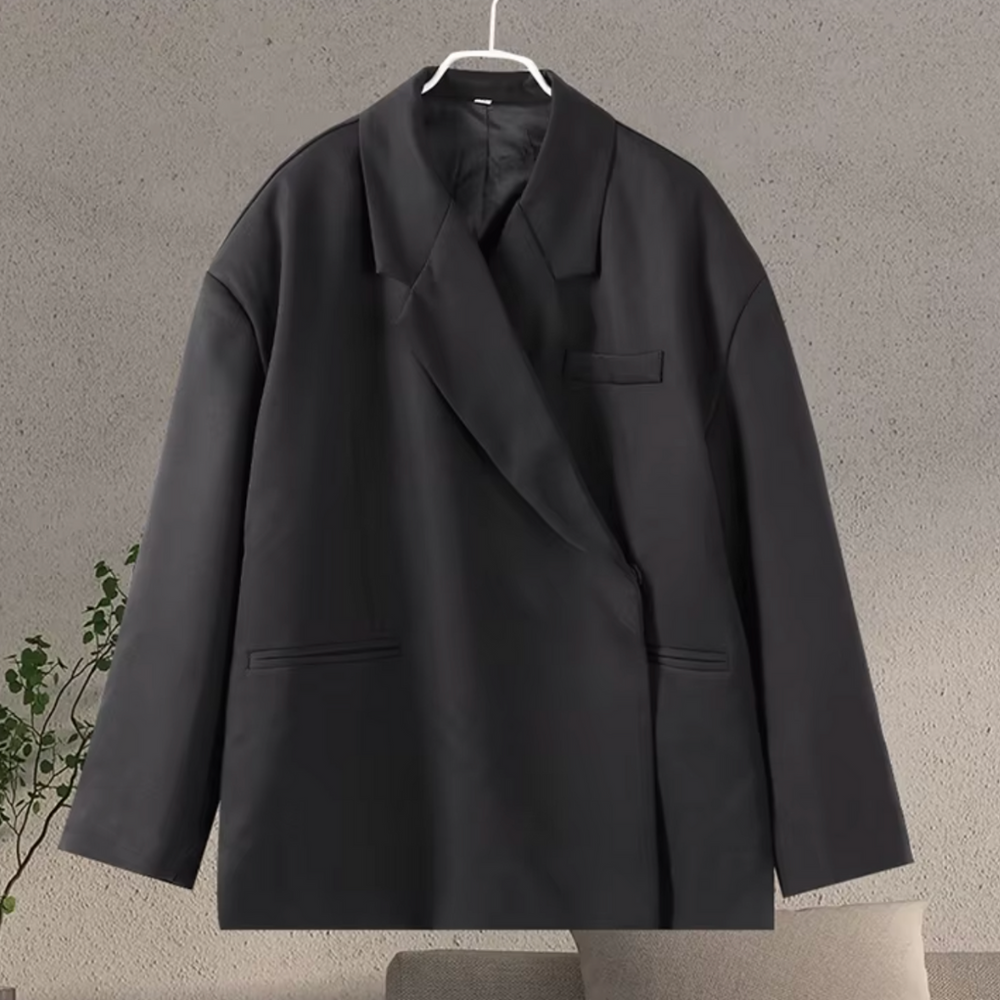 Oversized Women's Blazer with Clean Silhouette - Alexia - 3