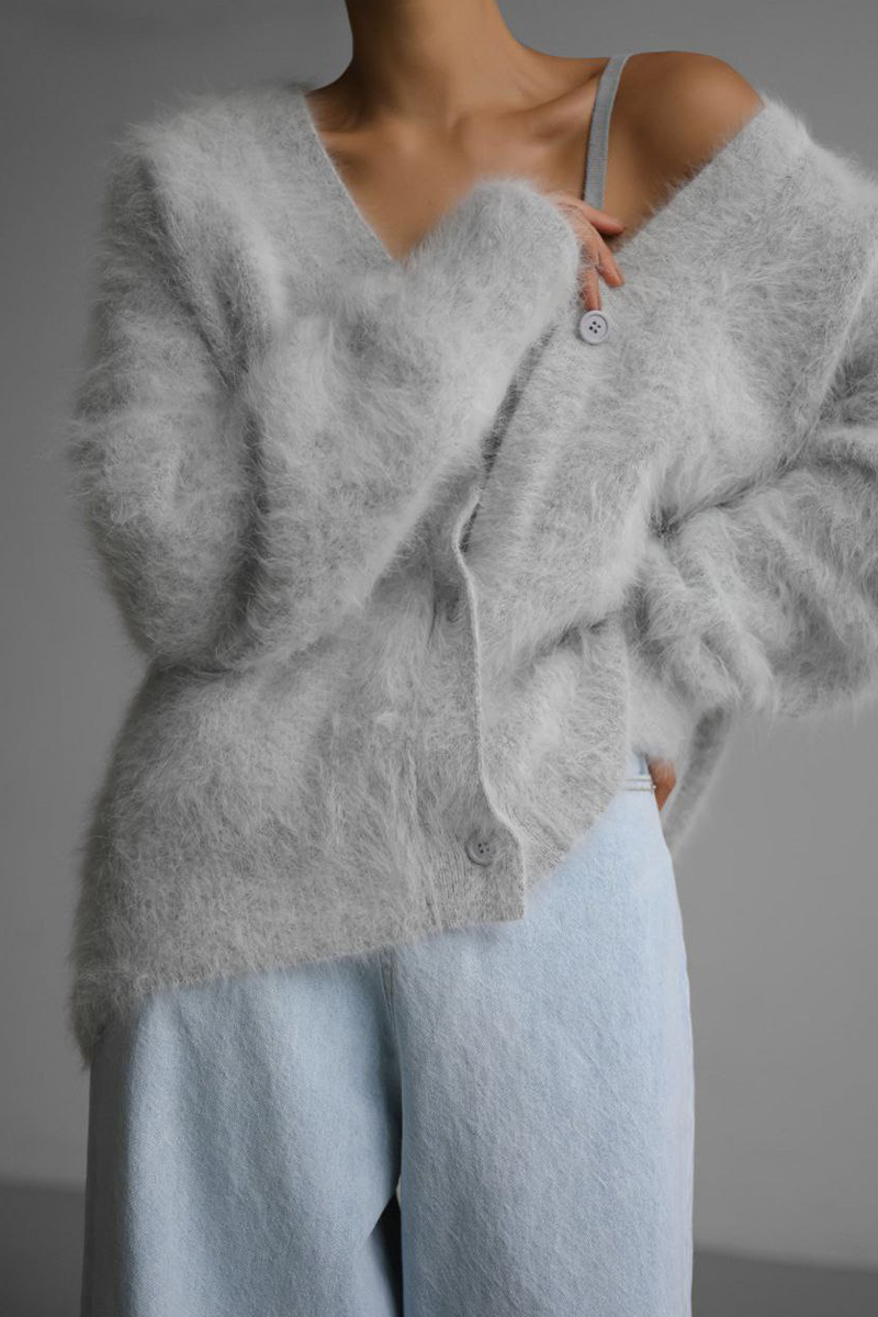 Oversized Knit Cardigan with Buttons – Jasmina