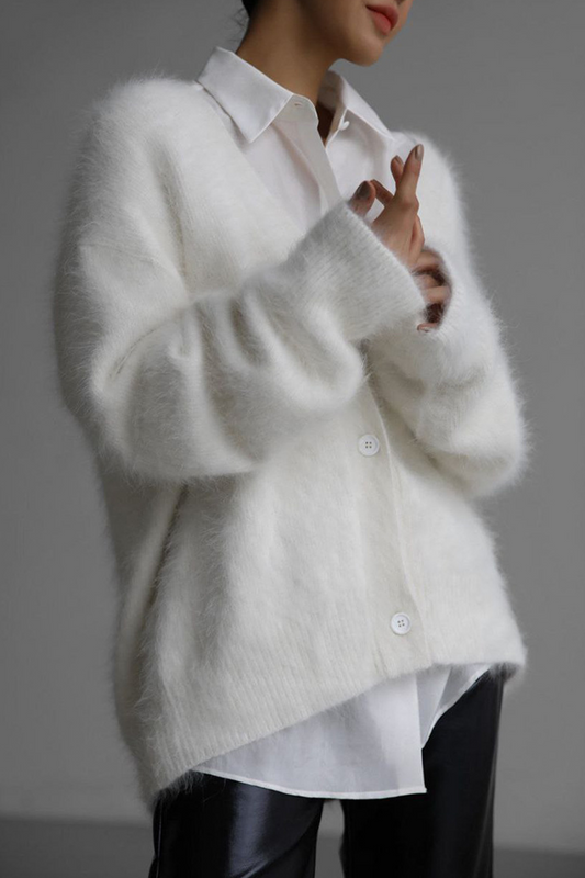 Oversized Knit Cardigan with Buttons – Jasmina