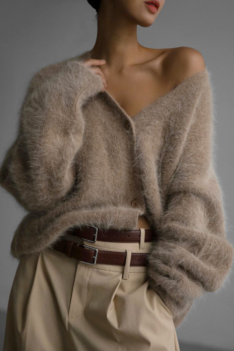 Oversized Knit Cardigan with Buttons – Jasmina
