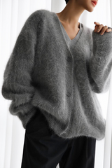 Oversized Knit Cardigan with Buttons – Jasmina