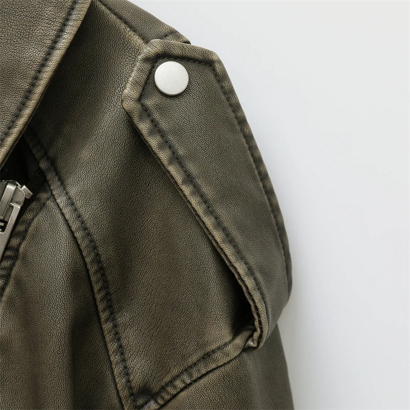 Oversized Vintage Biker Jacket – Jane