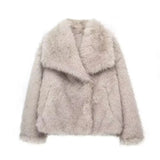 Oversized Winter Coat with Faux Fur Finish - Elena - 3