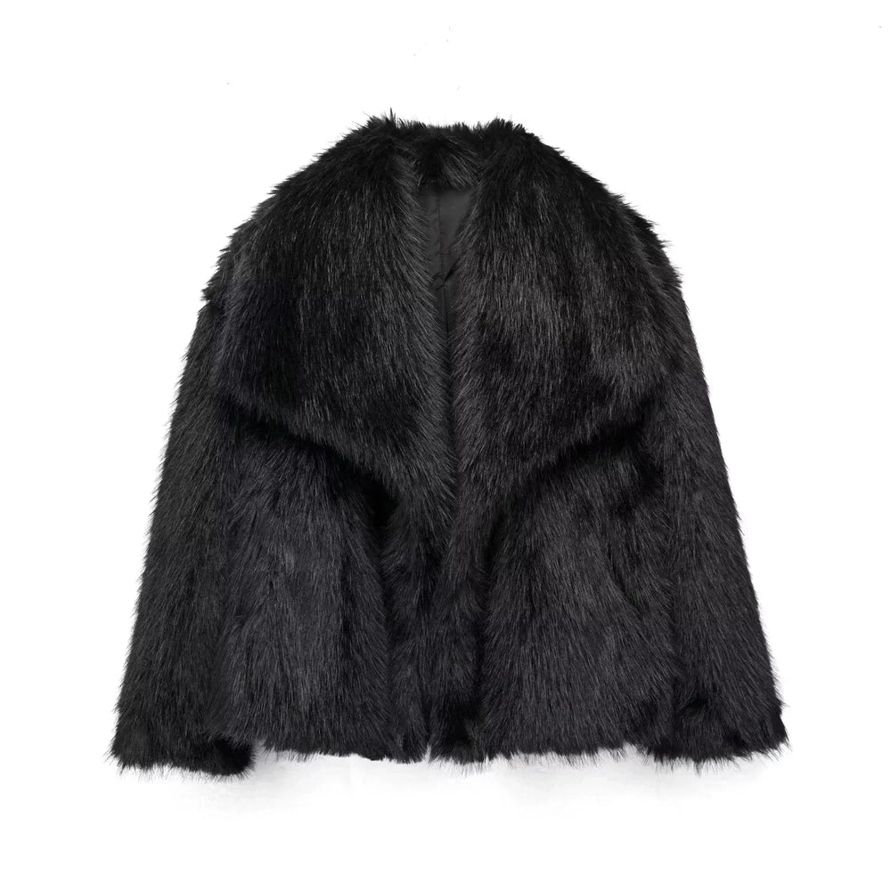 Oversized Winter Coat with Faux Fur Finish - Elena - 4