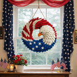Wall Art Veterans Eagle Wreath Boxwood Memorial Wall Display