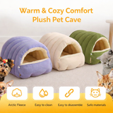Pet Bed Cat Cave Soft Plush Warm Indoor Sleeping House