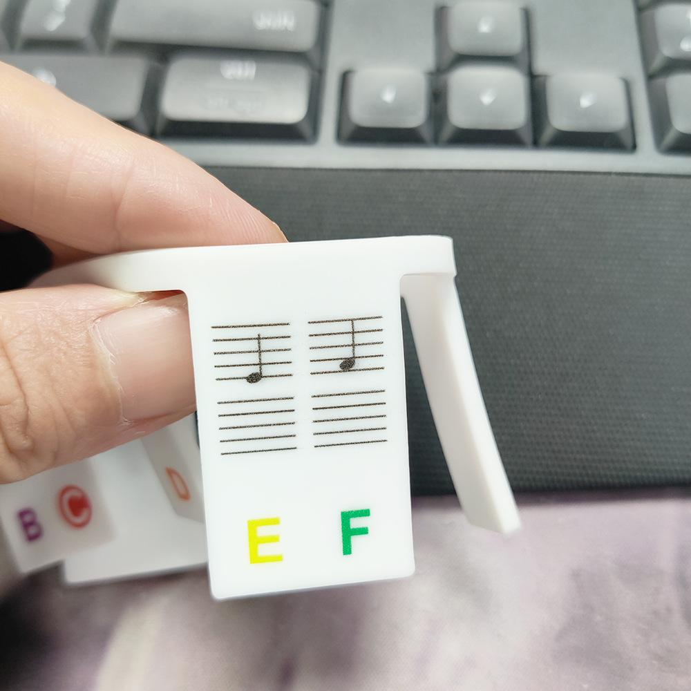 Piano Keyboard Stickers Silicone Note Labels Key Learning