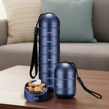 Waterproof Aluminum Pill Organizer – 7 Daily Compartments, Weekly Travel Case