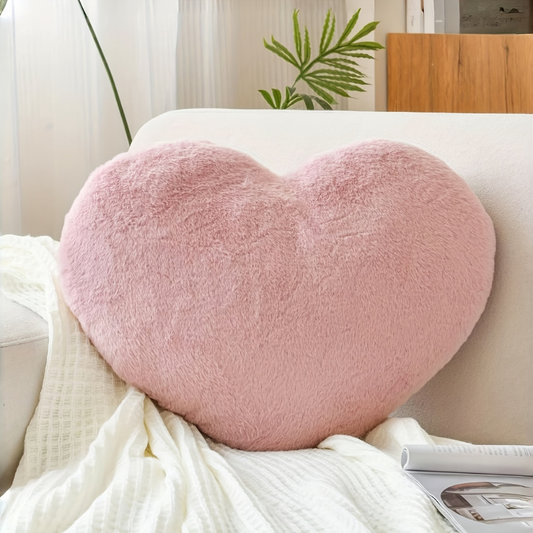 Heart Shaped Throw Pillow – Plush, Decorative Sofa Cushion & Home Accent