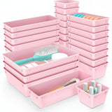 Drawer Organizer Plastic Storage Trays Set Kitchen Office Bathroom