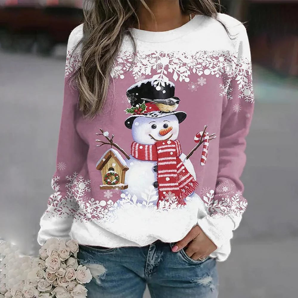Enhanced Product Title: "Amalia Weihnachts Schneemann Pullover für Damen - Festlicher Winterpullover mit Schneemann-Motiv" 

This optimized title includes relevant keywords while providing more detail about the product, which can help improve visibility a