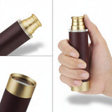 Monocular Telescope Compact Brass Leather Handheld Zoom Scope