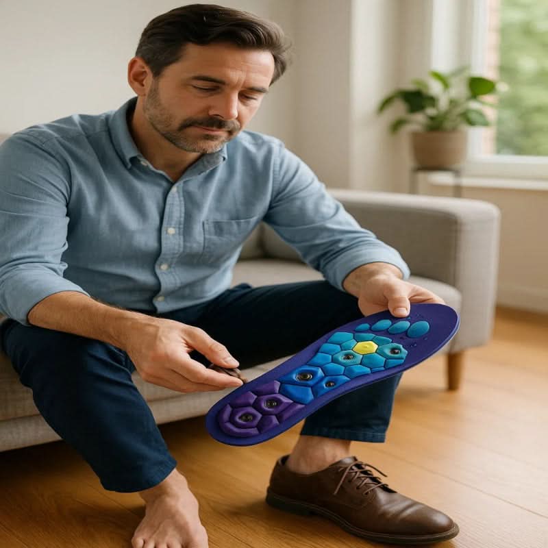 Magnetic Acupressure Insoles – Bio-Stimulation Nodes, Trimmable EVA & Unisex Sizes