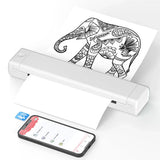 Portable Thermal Printer Wireless Bluetooth Compact Paper Printer