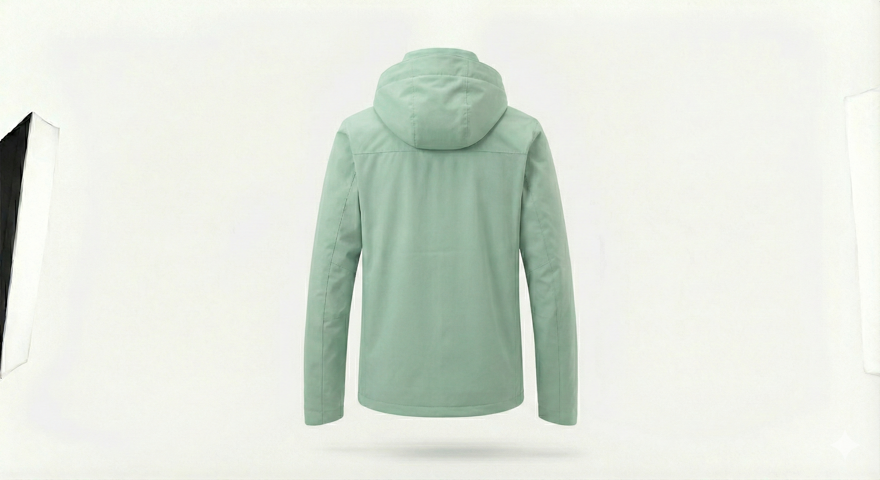 Hooded Lightweight Jacket with Long Sleeves and Clean Back Design