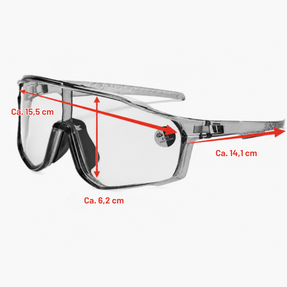Unisex Sport Sunglasses – Photochromic Lenses, Rimless Design & Polycarbonate Frame