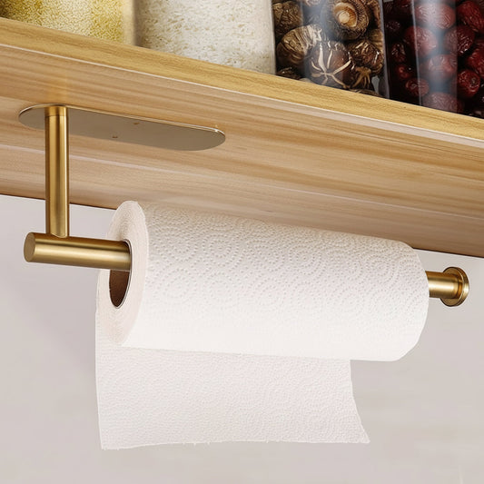 Paper Towel Holder – Under-Cabinet Mount, Black Finish & Stainless Steel