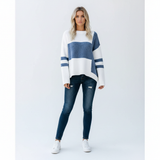 Patchwork Design Sweater - Helena