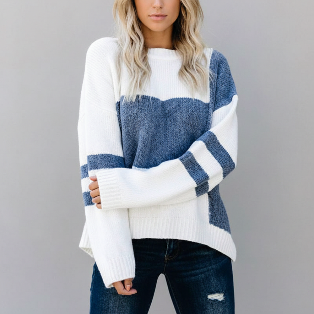 Patchwork Design Sweater - Helena