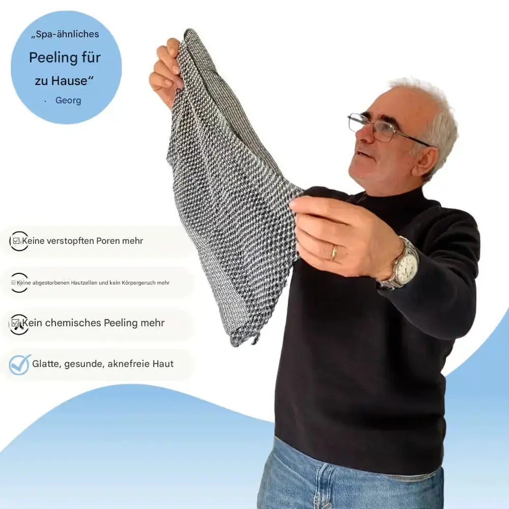 "Silberionen Peeling-Duschtuch – Sanfte Tiefenreinigung für Strahlende Haut" 

This optimized title includes relevant keywords while enhancing clarity and appeal for potential buyers.