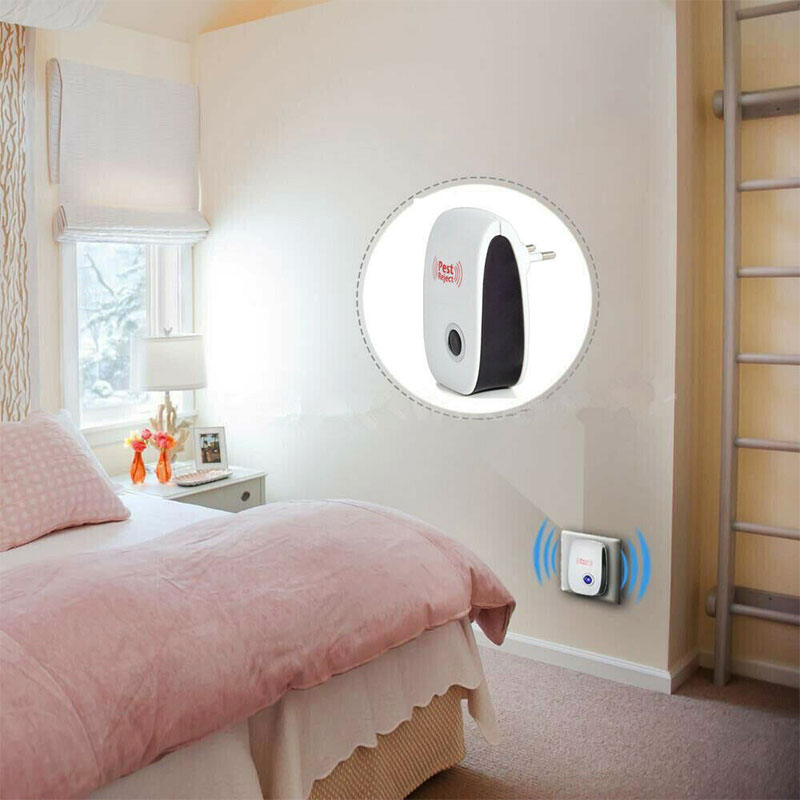 Ultrasonic Pest Repeller – 10–75 m² Coverage, Plug-In & Chemical-Free