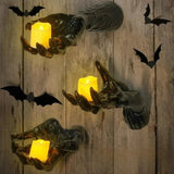 Creepy Hand Halloween Wall Decor with Candle Holder