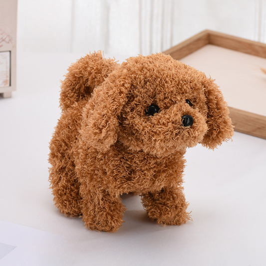 Interactive Robot Puppy Plush Toy – Walking, Barking & Tail-Wagging Actions
