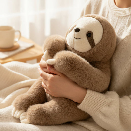 Plush Hug Pillow – Animal Design, Soft Faux Fur & Stress Relief