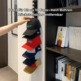 Wall-Mounted Cap Organizer – Store 10 Caps Neatly, No More Crushed Brims!
