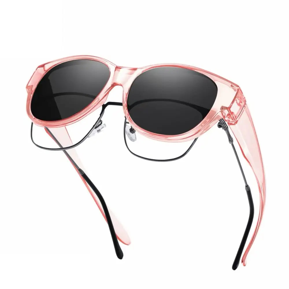 Women's Fit-Over Clip-On Sunglasses – Polarized UV400, TR90 Frame & Cat-Eye Design