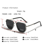 Polarized Sunglasses Retro Square UV Protection Wristbands