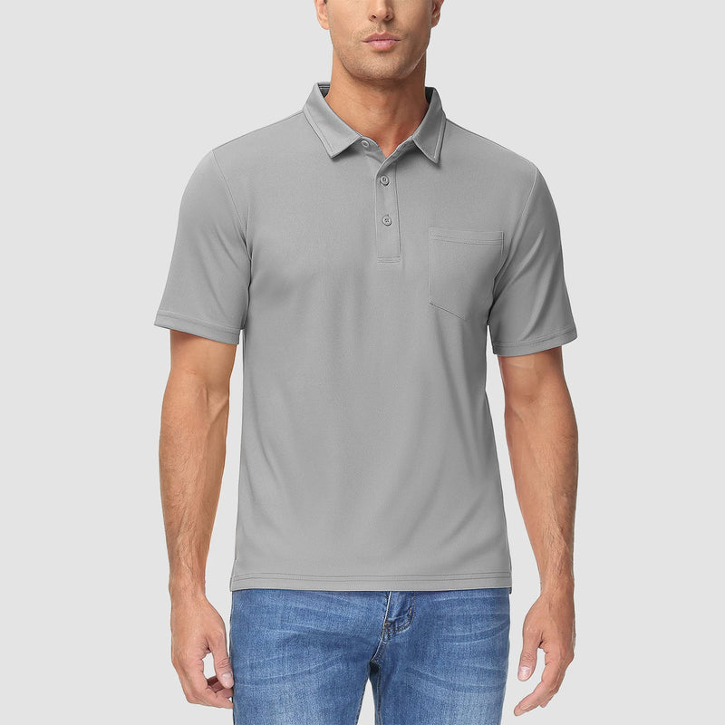Polo Shirts for Men Short Sleeve  Golf Shirts Quick Dry with Pocket 3