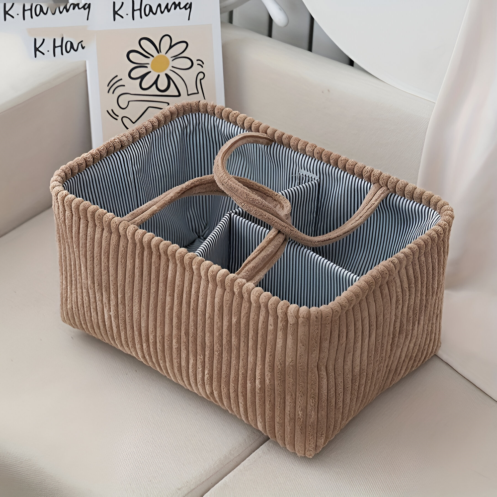 Optimized Product Title: **Vielseitiger Polyester Aufbewahrungskorb mit Fächern – Ideal für Ordnung und Organisation** 

This title includes keywords that enhance searchability while clearly describing the product's features and benefits.