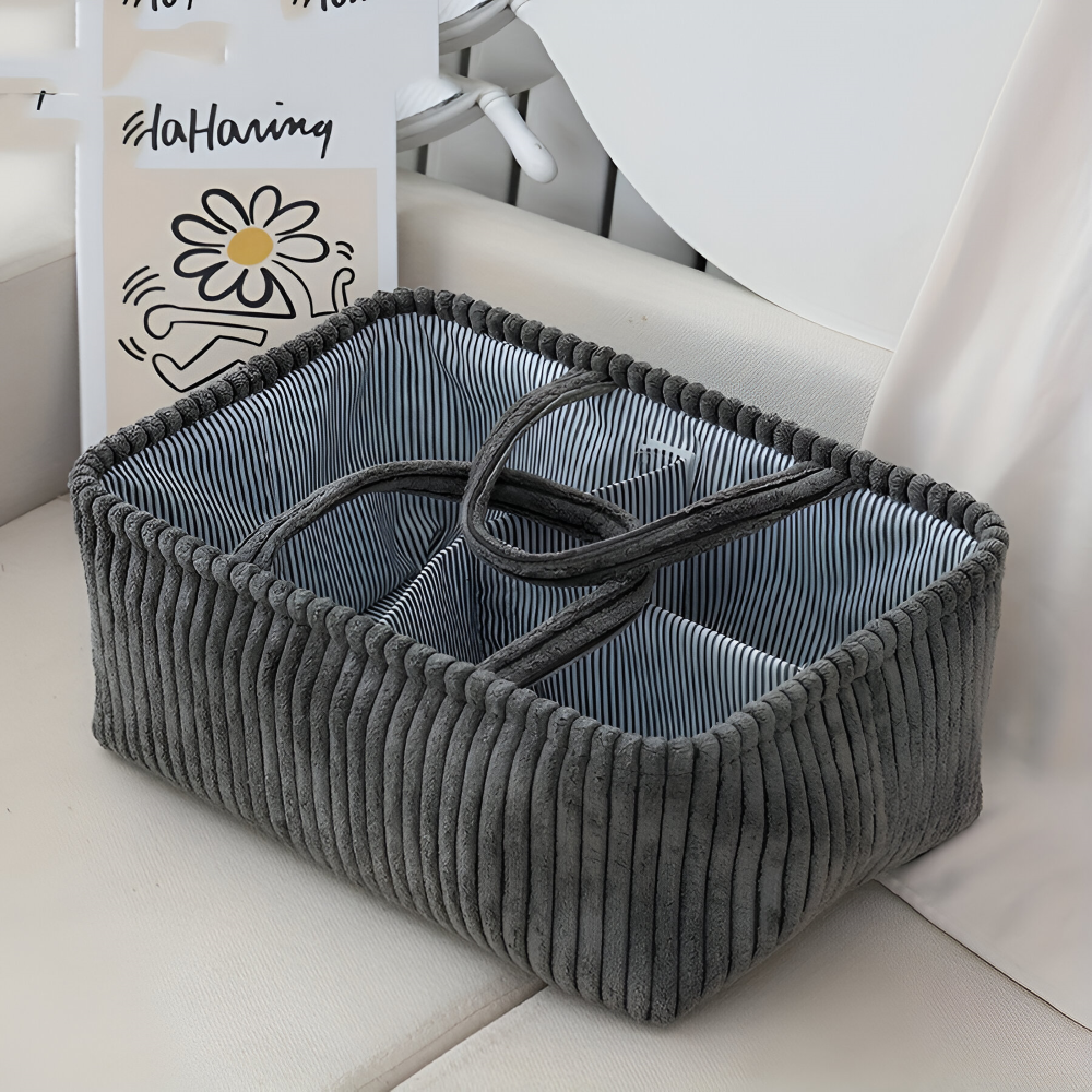 Optimized Product Title: **Vielseitiger Polyester Aufbewahrungskorb mit Fächern – Ideal für Ordnung und Organisation** 

This title includes keywords that enhance searchability while clearly describing the product's features and benefits.