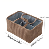 Optimized Product Title: **Vielseitiger Polyester Aufbewahrungskorb mit Fächern – Ideal für Ordnung und Organisation** 

This title includes keywords that enhance searchability while clearly describing the product's features and benefits.