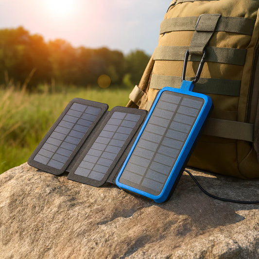 Solar Power Bank – Portable, Foldable Panel & Fast Charging