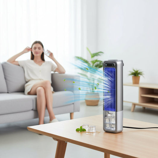 Tower Fan – Portable, Adjustable Cooling & Compact Desktop Design