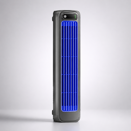 Portable Tower Fan – Oscillating, 3-Speed Settings & Quiet Desktop Design