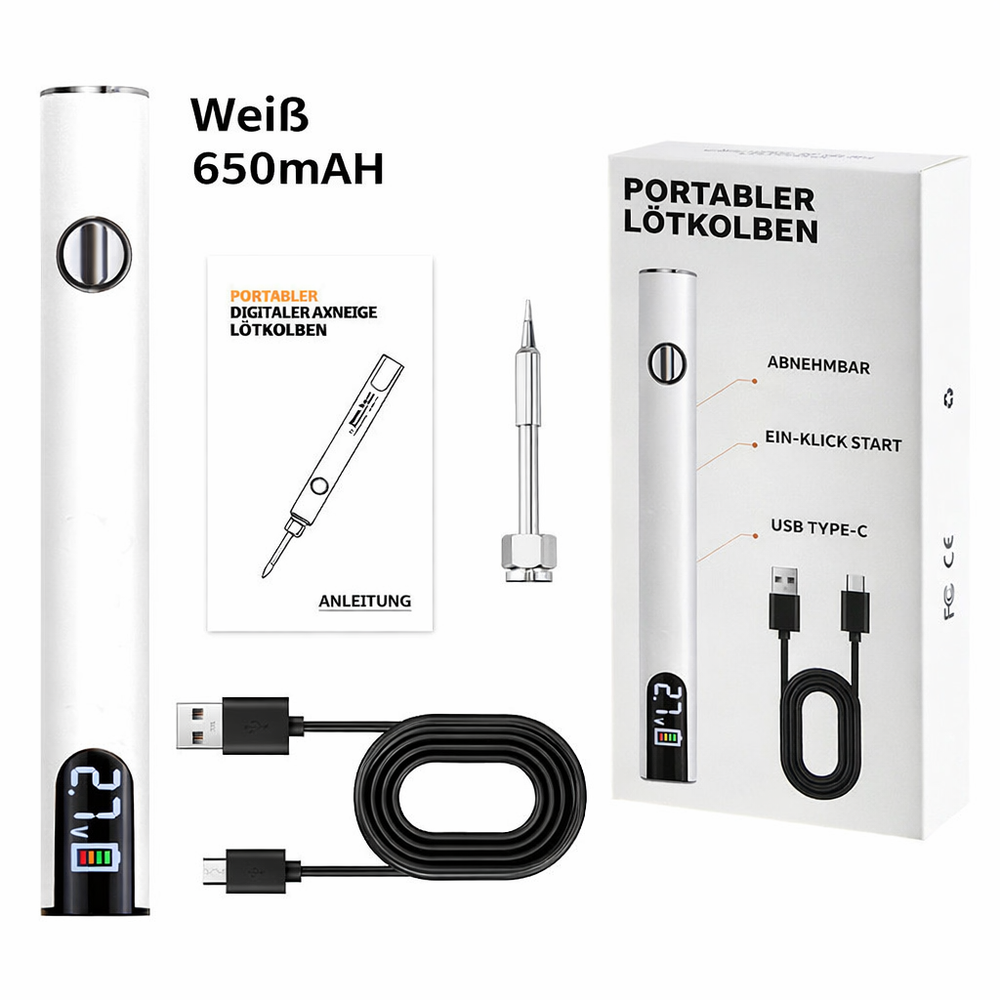 USB Digital Soldering Iron with LCD Display - Adjustable Temperature & Fast Heating