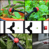 Drip Irrigation Emitters – 100-Pack Adjustable 360°, UV-Resistant & 4mm/7mm Hose