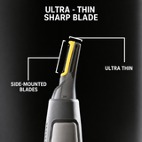 Precision Nose & Ear Trimmer – LED Light, Titanium-Coated Steel Blade & AA-Powered