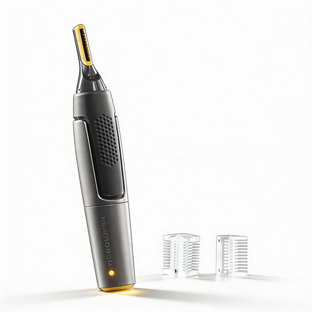 Precision Nose & Ear Trimmer – LED Light, Titanium-Coated Steel Blade & 39 g