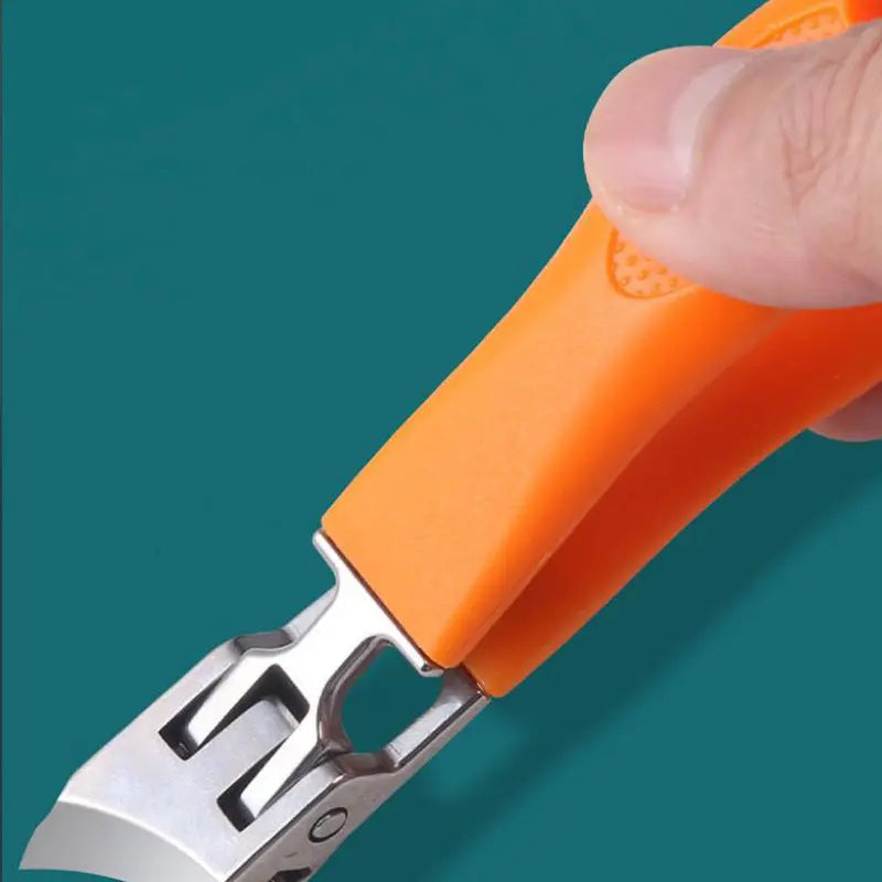 Ergonomischer Nagelknipser mit Breitem Griff & Spritzschutz – Ideal für Dicke Nägel, Müheloses Schneiden