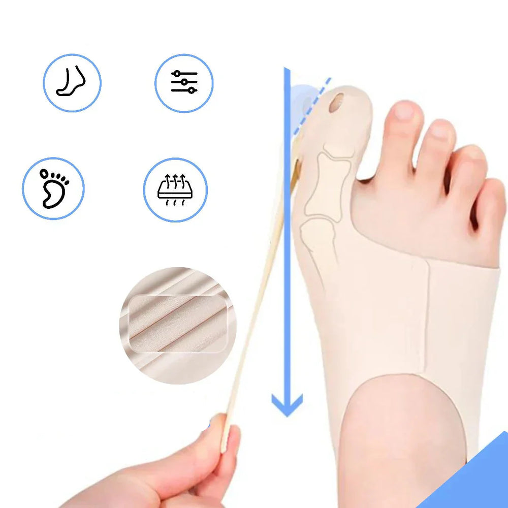 Hallux Valgus Toe Corrector Bandage – Breathable Stretch, Adjustable & Ultra-Flat
