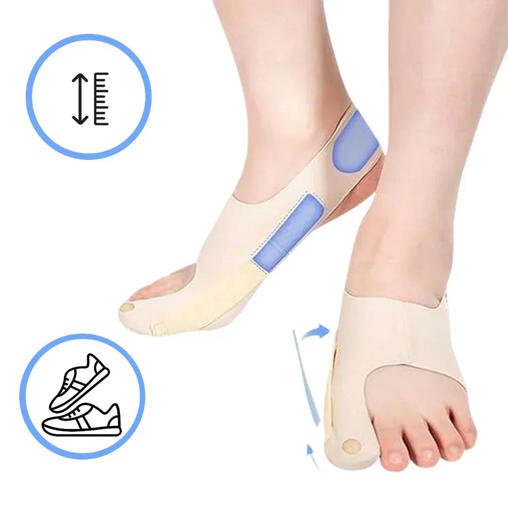 Hallux Valgus Toe Corrector Bandage – Breathable Stretch, Adjustable & Ultra-Flat
